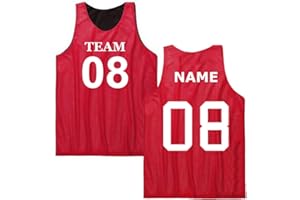 TopTie Custom Reversible Basketball Jersey (Double Sides Name/Number) Mesh Tank Top Scrimmage Jersey