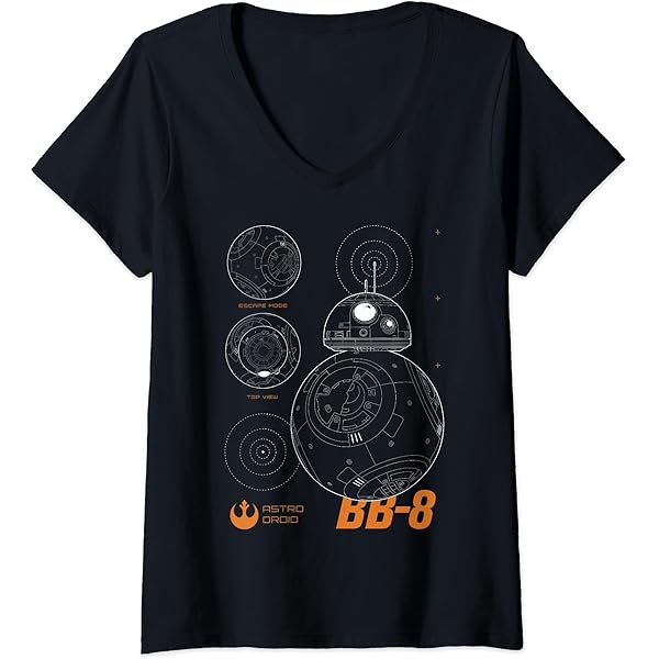 Amazon.com: Star Wars BB-8 Outlined Schematic T-Shirt