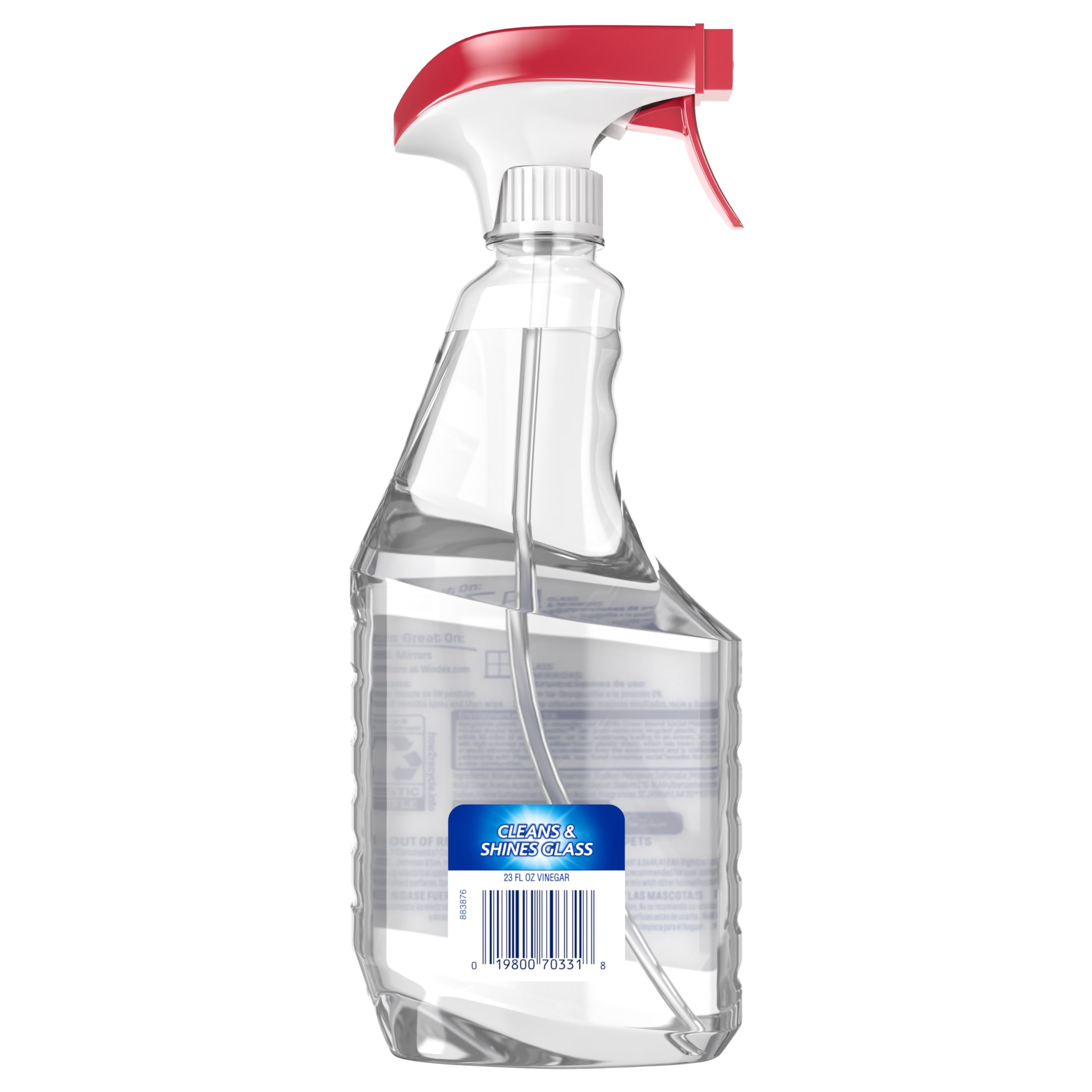 Windex Vinegar Glass and Surface Cleaner Spray Bottle, Packaging Designed to Prevent Leakage and Breaking, Surface Cleaning Spray, 23 Fl Oz
