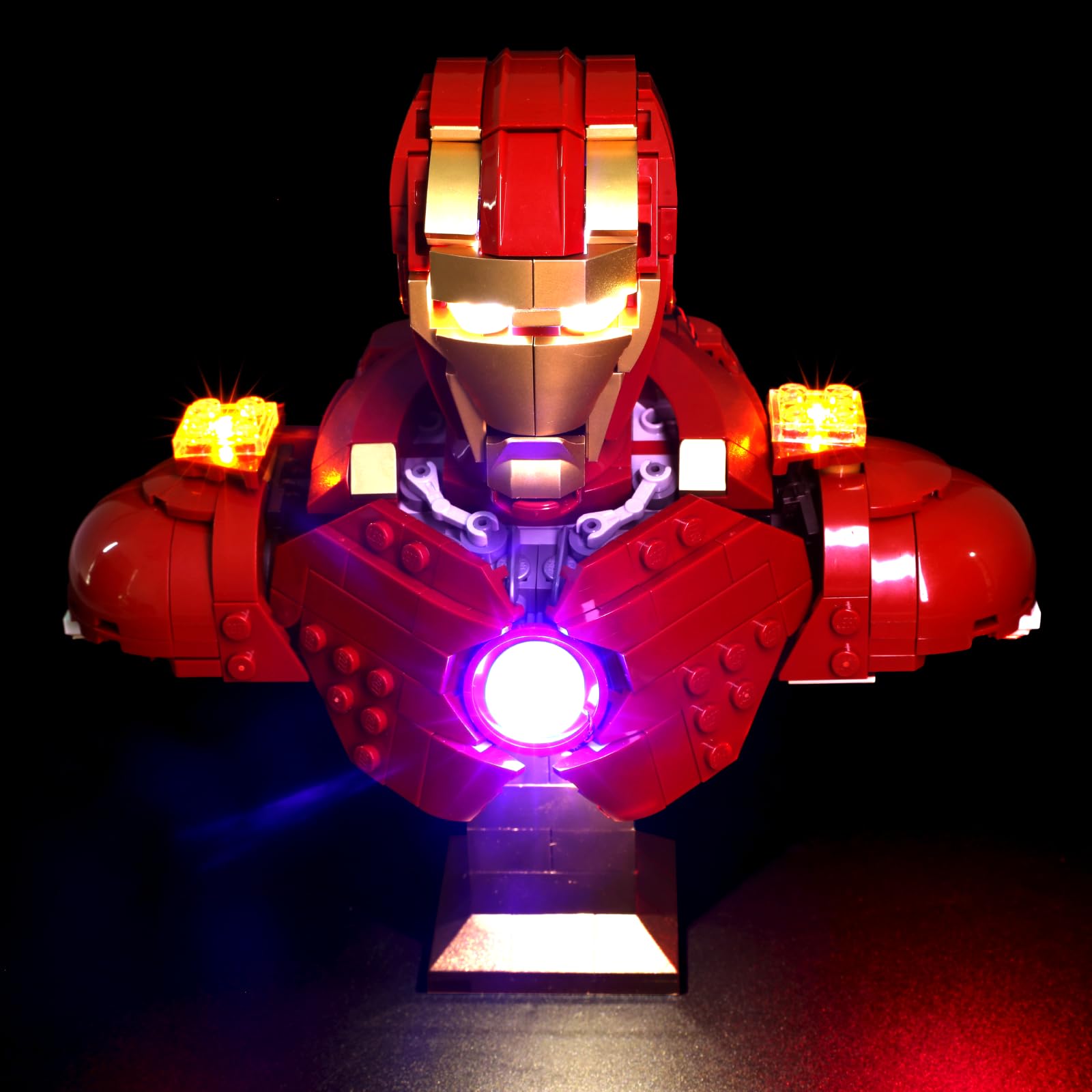 Light Kit for Lego 76327 Iron Man MK4 Bust - Compatible with Lego Marvel Building Blocks Model - Lighting Set for Lego IronMan (Not Included The Model Set)