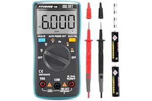 FFVRVSS 15B Digital Multimeter Tester, Voltmeter, Vehicle Detector 4000 Counts，Auto-Ranging for AC/DC Voltage and Current, Ohm, Capacitance, Frequency, High-Precision Large Screen Display for Clear Viewing