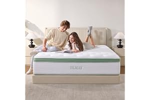 HLMAF Queen Mattress，12 Inch Queen Size Mattress in a Box,Medium Firm,Memory Foam Hybrid Mattress，with Individual Pocket Spring for Motion Isolation & Silent Sleep & Pressure Relief, CertiPUR-US Certified
