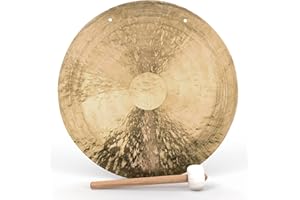 The Gong Shop Handcrafted Chinese Gong – Rich Wash & Deep Resonant Tones for Meditation, Sound Healing, Yoga or Home Decor (18" Wind Gong)