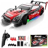 Remote Control Car RC Drift Car 1:16 Scale 4WD RC Car with LED Lights 2.4GHz 30km/h RTR High Speed Racing Sport Toy for Adult