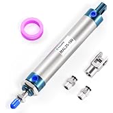 TAILONZ 25mm Bore 150mm Stroke MAL25x150 Air Cylinder Double Action | Includes Y-Connector and 2 Fittings, Aluminum Body with Self-Lubricating Bearing, for Light Industry and Machinery Automation