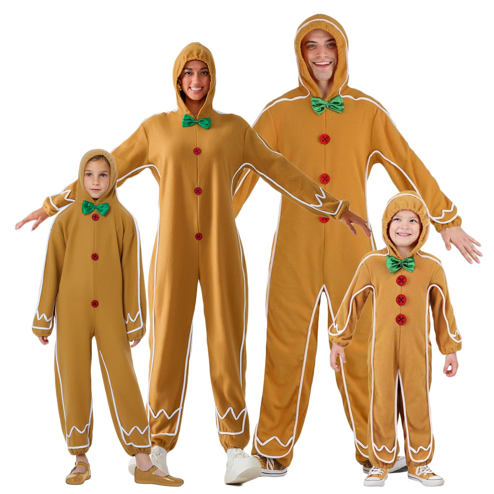 Photo 1 of *** ONLY 1 ONESIES*** Christmas Gingerbread Man Jumpsuit Ginger Bread Outfit for Kids Toddler Adult Small, Dad