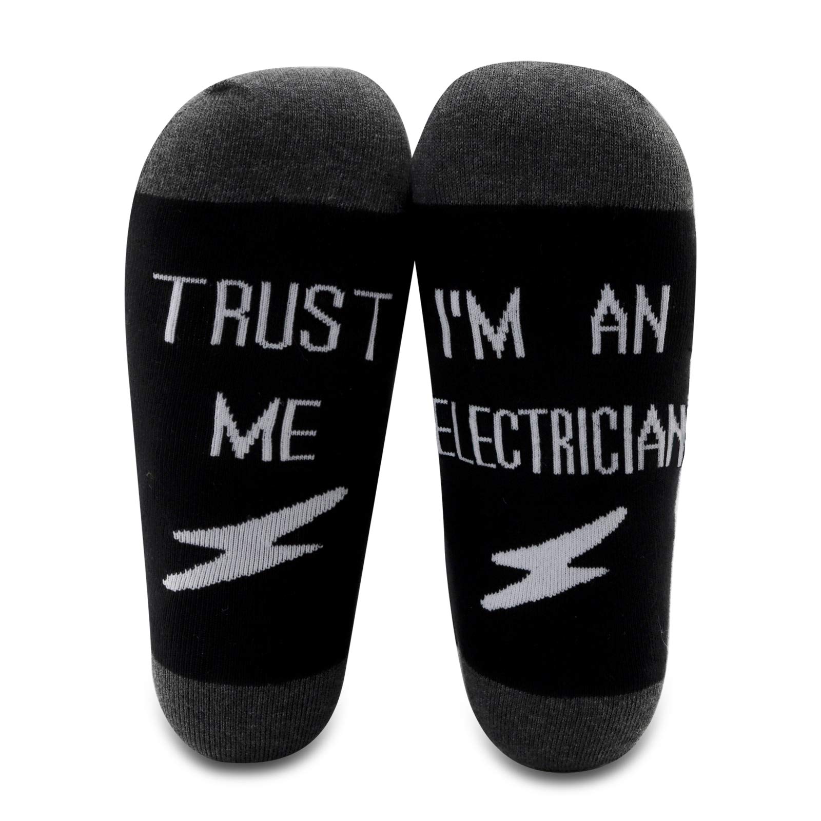 MYSOMY 2 Pairs Electrician Socks Funny Electrician Gifts Trust Me I'm An Electrician Electrical Engineer Gifts (Trust Me I'm An Electrician)