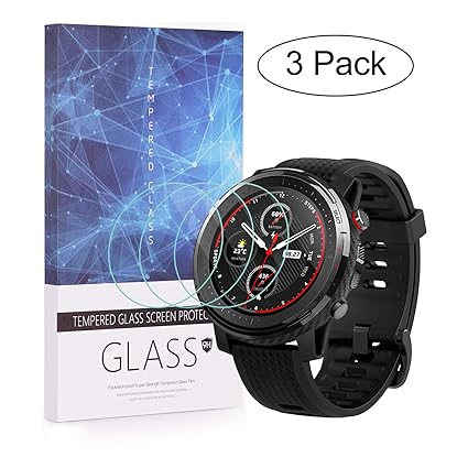BECEMURU Protector de Pantalla Amazfit Stratos 3, 9H ...