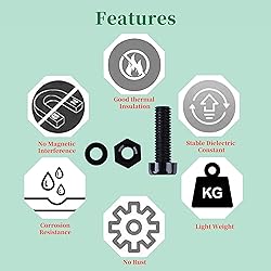 Pzsmocn 150 Pieces/50 Sets M6*20 mm Plastic Black