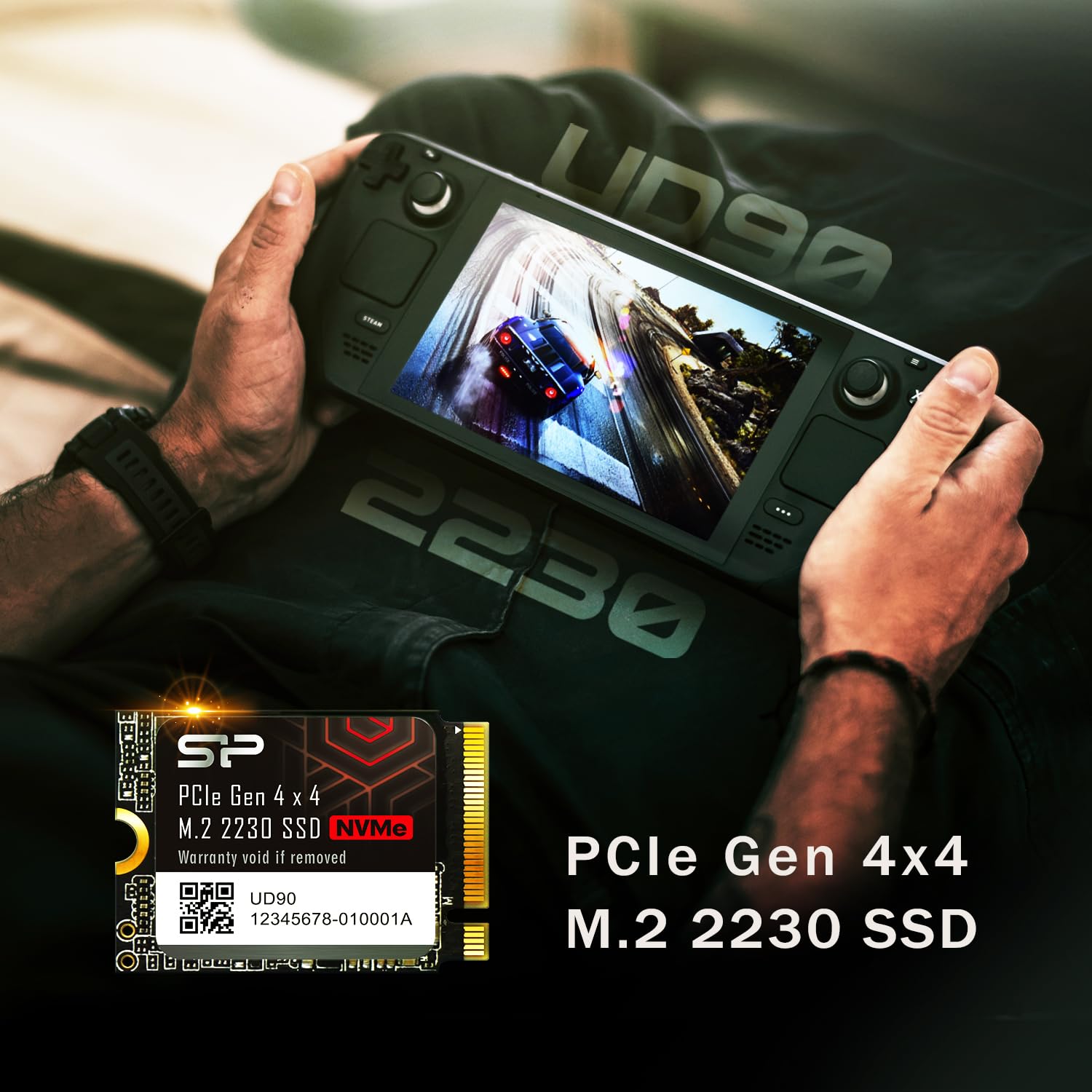Silicon Power 2TB UD90 2230 NVMe 4.0 Gen4 PCIe M.2 SSD R/W up to 5,000/3,200MB/s Solid State Drive Compatible with Steam Deck (SU02KGBP44UD9007MM)