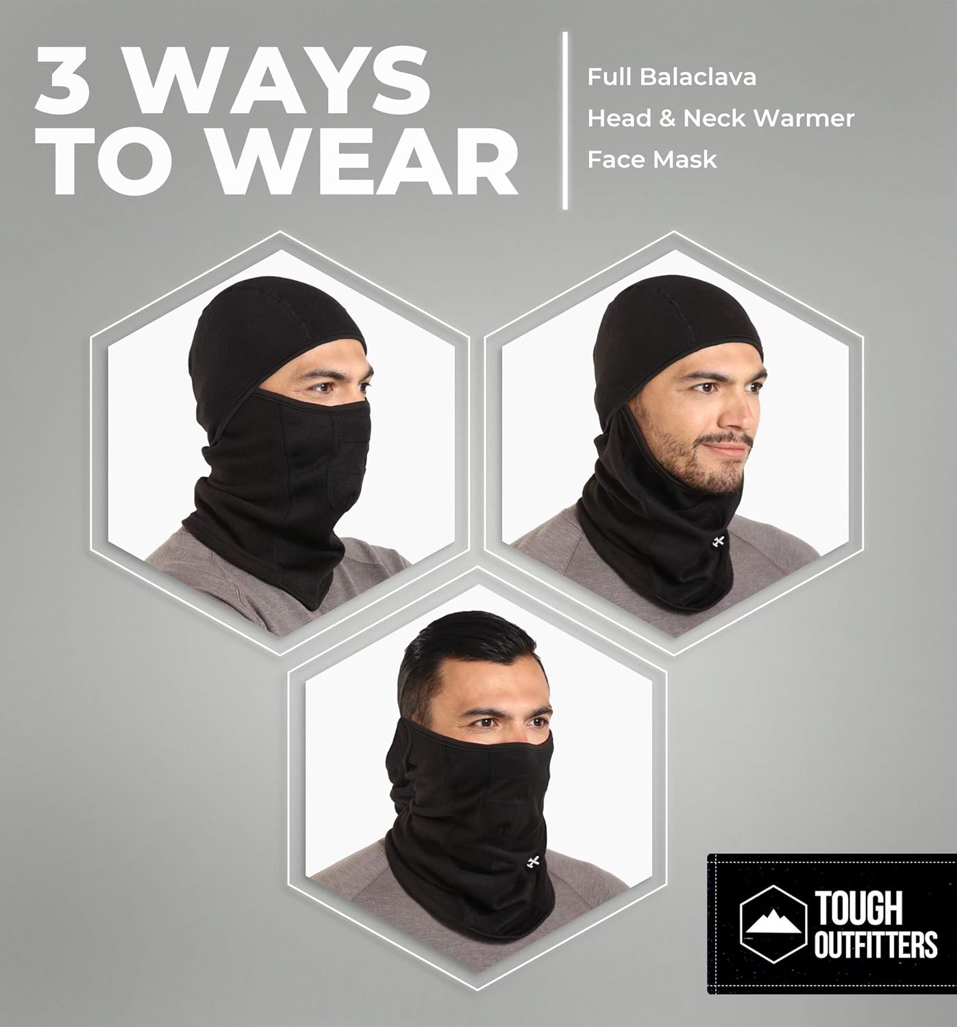 Balaclava Face Mask - Extreme Cold Weather Ski Mask for Men & Women - Winter Snow Gear for Working, Skiing, Snowboarding & Motorcycle Riding. Ultimate Protection from The Elements. Fits Under Helmets: Automotive