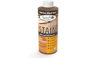 SamaN Interior Water Based Wood Stain - Natural Stain for Furniture, Moldings, Wood Paneling,Cabinets (Golden Wheat TEW-111-12, 12 oz)