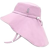 Duoyeree UV Protection Toddler Sun Hat - UPF 50+ Beach & Summer Hat for Kids - Wide Brim Hat for Boys & Girls