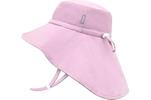 Duoyeree UV Protection Toddler Sun Hat - UPF 50+ Beach & Summer Hat for Kids - Wide Brim Hat for Boys & Girls