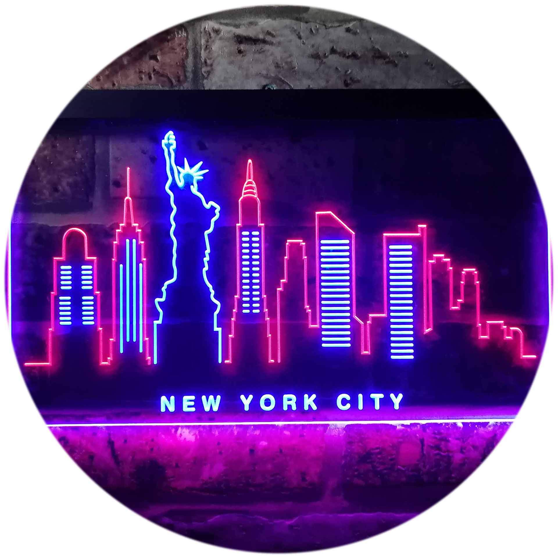 ADVPRO New York City Skyline Silhouette Dual Color