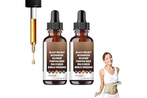 Black Walnut Wormwood Liquid Gut Cleanse, with Soursop & Oregano,High Absorption & Fast-Acting Digestive Support for Men and 