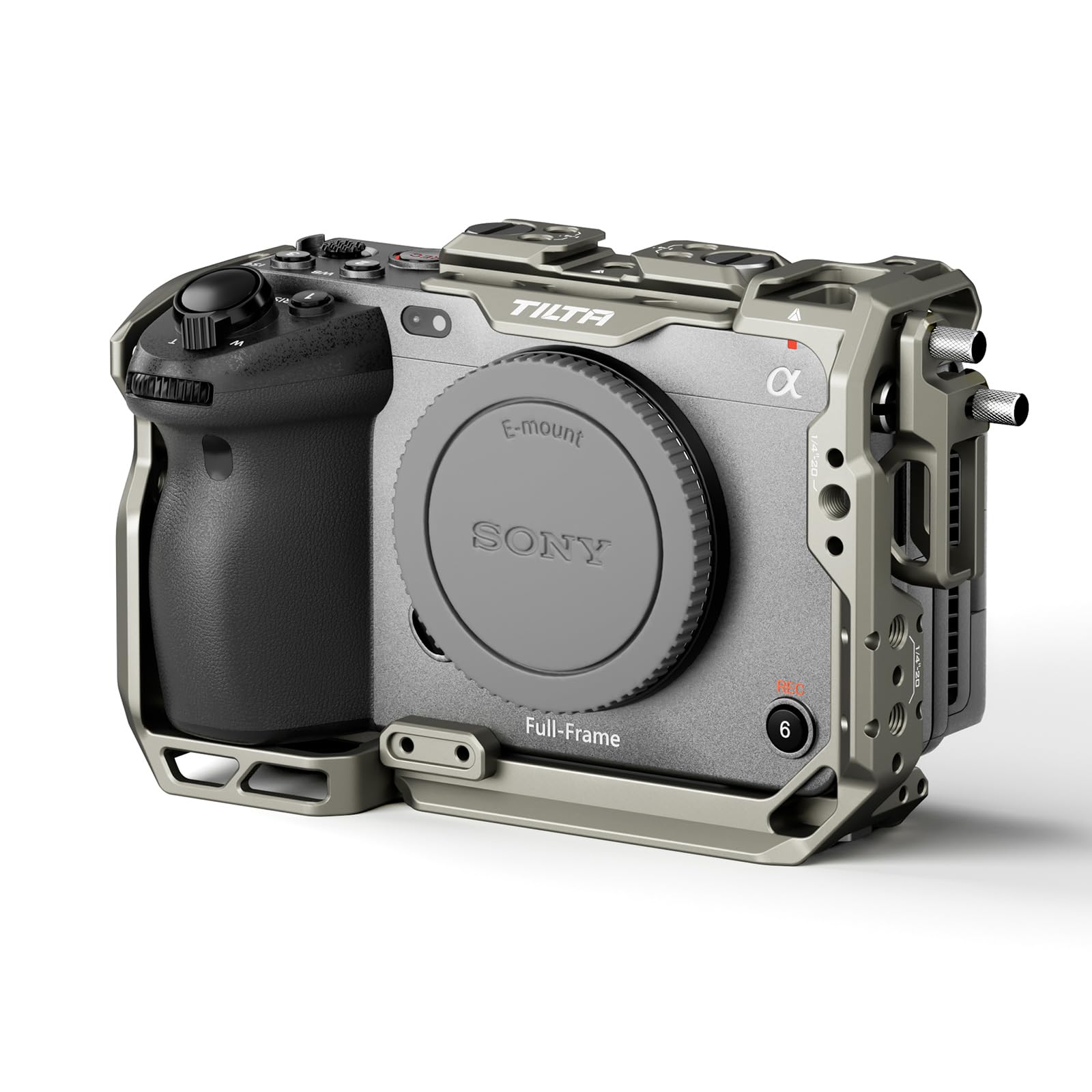 TILTA FX3 FX30 Cage Compatible with Sony FX3 FX30, Full Camera Cage with HDMI Cable Clamp Attachment - Titanium Gray TA-T16-FCC-TG