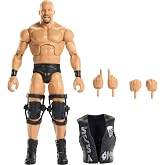 Mattel WWE Elite Action Figure &amp; Accessories, Greatest Hits 2025 Set | 6-inch scale Collectible &ldquo;Stone Cold&rdquo; Steve Austin with 25 Articulation Points &amp; Swappable Hands​​​