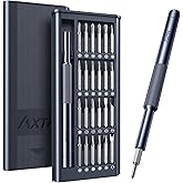 AXTH 25-in-1 Small Precision Screwdriver Set, Professional Mini Repair Tool | [Bearing Steel] Magnetic Screw Driver Kit for Phone, Computer, Watch, Laptop, Macbook, Ring Doorbell, Eyeglass, Electronic