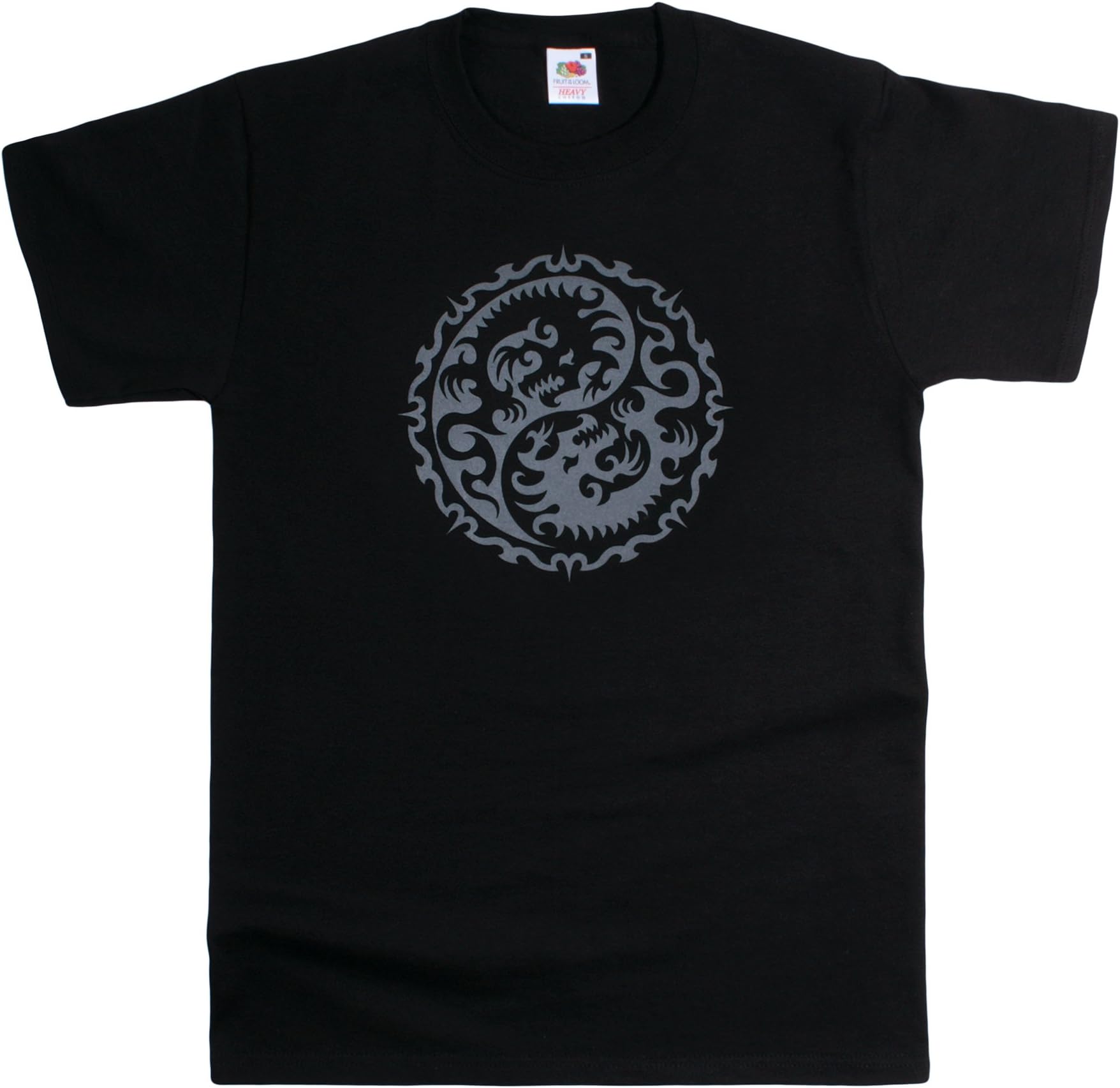 Yin Yang Dragon Shirt Taoism Martial Arts Yoga Chinese Japanese Printed T Shirt