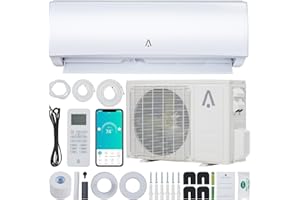 ACONEE 9K Smart Mini Split Air Conditioner/Heating System, 9000 BTU, White