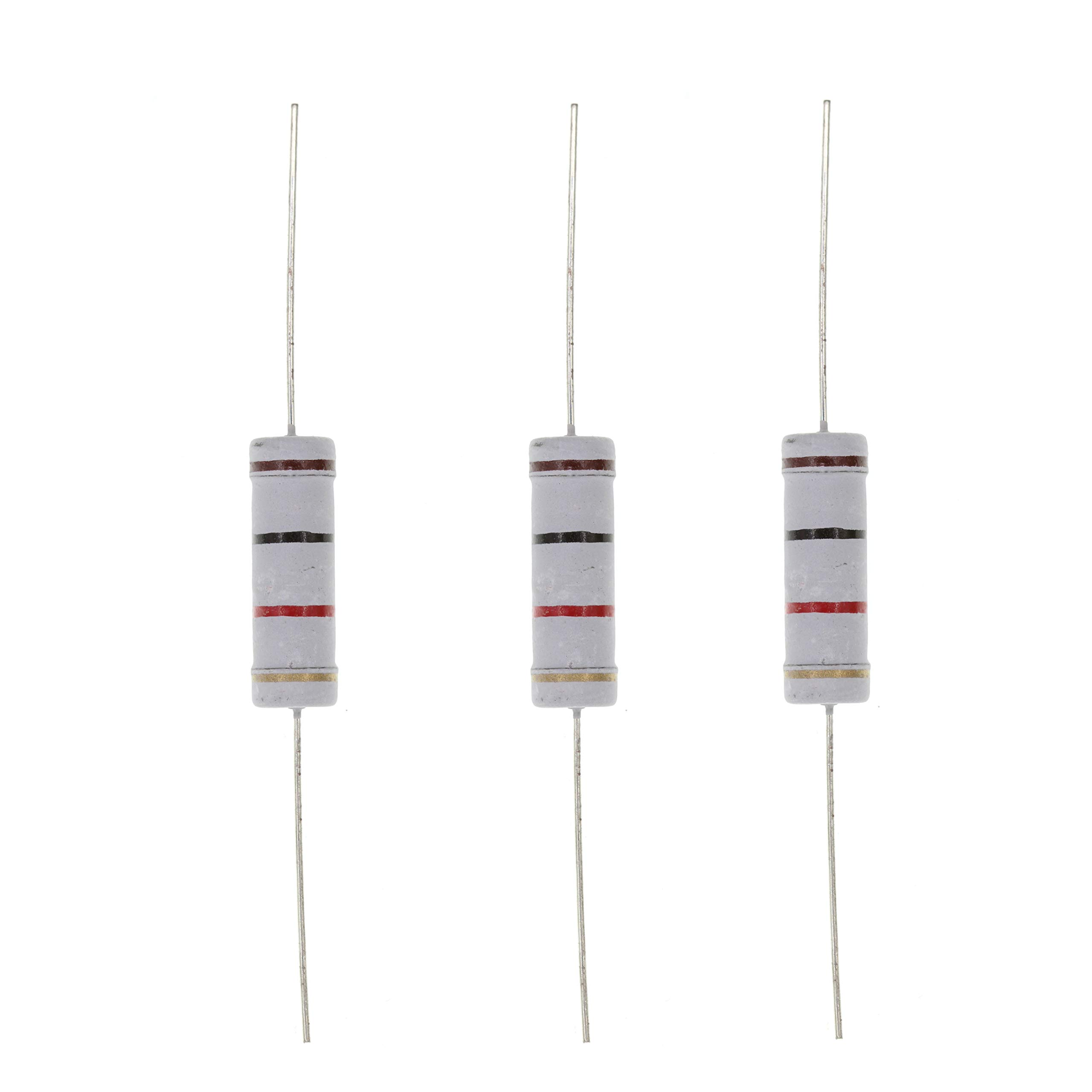 HUABAN 10PCS 5W 5 Watts 1K 1K Ohm 5% Metal Oxide Film Resistor