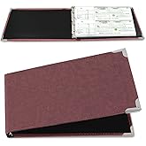 3 Ring Business Check Book Binder, 100 Checks Capacity, – Checkbook Holder Portfolio for Cheque Organization with Inside Pock
