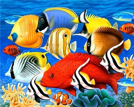 Adulto Puzzle 500 Piezas De Madera Rompecabezas Puzzles Peces De Color Submarino Diy Educativo Puzzle Navidad Decoración Para El Hogar Regalo 52X38Cm: Amazon.es: Hogar