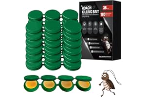 FLODTEEK 36 Pack Cockroach Gel Bait, Highly Effective Roach Killer Indoor Infestation Solution, Fast Acting Cockroach Killer Indoor Home Kitchen Use, Easy to Apply & No Mess Roach Bait, Long-Lasting