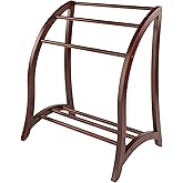 Winsome Wood Quilt Rack With 3 Rungs, Antique Walnut (94036)