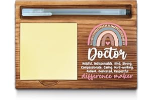 WAINVNIAW Doctor Sticky Note Holder, Doctor Office Decor, Doctor Gifts, Doctor Thank You Appreciation Gifts for Women Self-Stick Note Pad Holders WPP12
