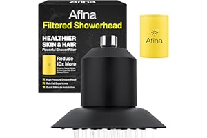 Afina High Pressure Filtered Shower Head - Advanced Filtration for Hair, Skin & Nails - Reduces Itchiness, Blemishes, Dryness