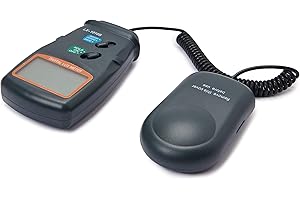 Beslands Digital Luxmeter Light Meter, Lumens Meter for Photography Grow Plants Photometer Lighting Intensity Brightness Measurement Photo Illuminance Sensor LCD Display 0-50,000 Lux Range LX-1010B