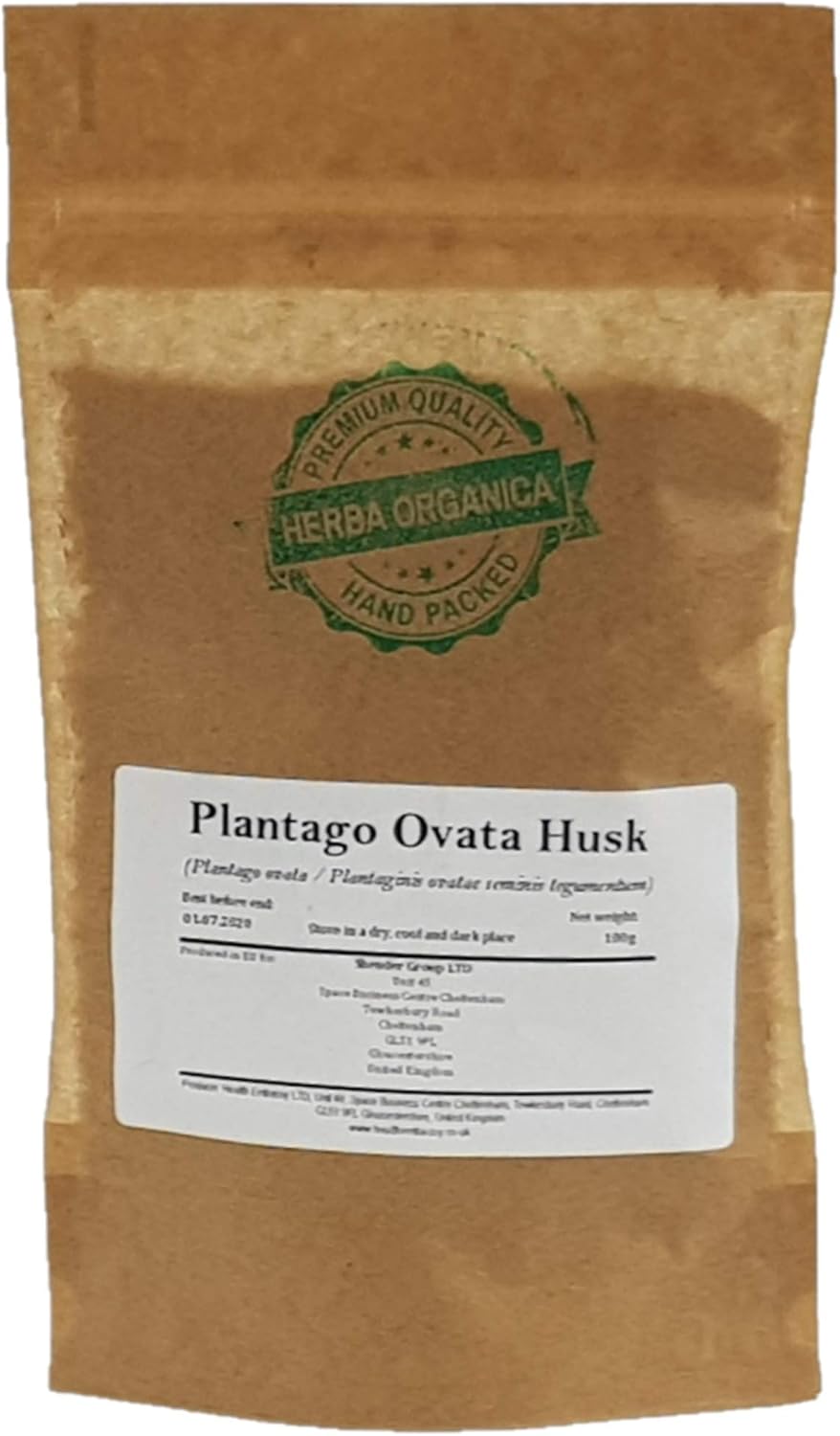Herba Organica Plantago Ovata Husk - Plantaginis Ovatae Seminis Tegum (100g), 100 g (Pack of 1)