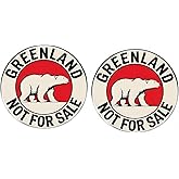 2 Greenland not for sale lapel pins, Greenland flag polar bear alloy badge