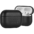 TORRO Leather Case Compatible with AirPods Pro (1st and 2nd Generation) – Genuine Leather AirPods Pro Cover (Black)