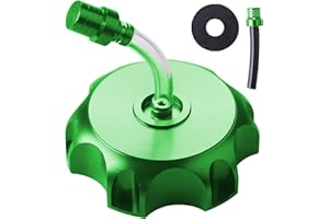 JINGKE CNC Aluminum Gas Fuel Tank Cap with Breather Valve for 50cc 70cc 90cc 110cc 125cc 140cc 150cc 160cc Pit Dirt Motor Bike Dirt Bike ATV Taotao SSR Roketa (GREEN)…