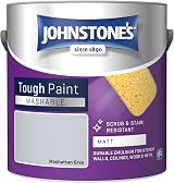 Johnstone's Washable Matt Emulsion Paint Manhattan Grey 2.5L Durable Stain