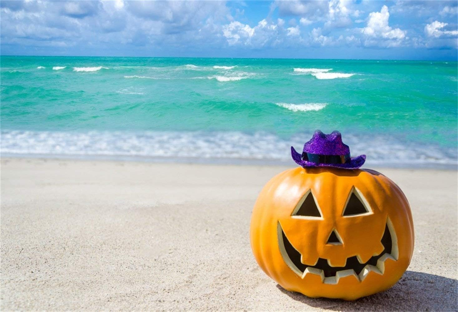 Outlet Online Store Halloween Theme Backdrop 10x6 5ft Polyester Photography Background Seaside Beach Smiling Pumpkin Lamp In Cowboy Hat Scene Trick Or Treat Party Decoration Summer Holiday Vacation Shoot Store Sice Si Org