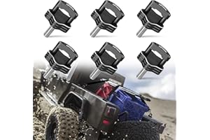 SKYJDM 6-Pack Hard Top Quick Removal Fastener Thumb Screws with Integrated D Ring, Compatible with Jeep Wrangler JK 2007-2018, JL 2018-2022 & Gladiator JT 2018-2022 (Black)
