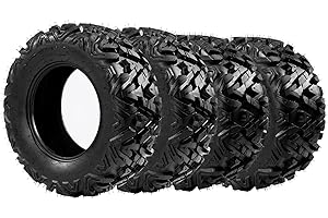 MOTORHOT Set of 4 ATV/UTV all-terrain Tires 26x9-14 Front & 26x11-14 Rear 6-PR, Tubeless