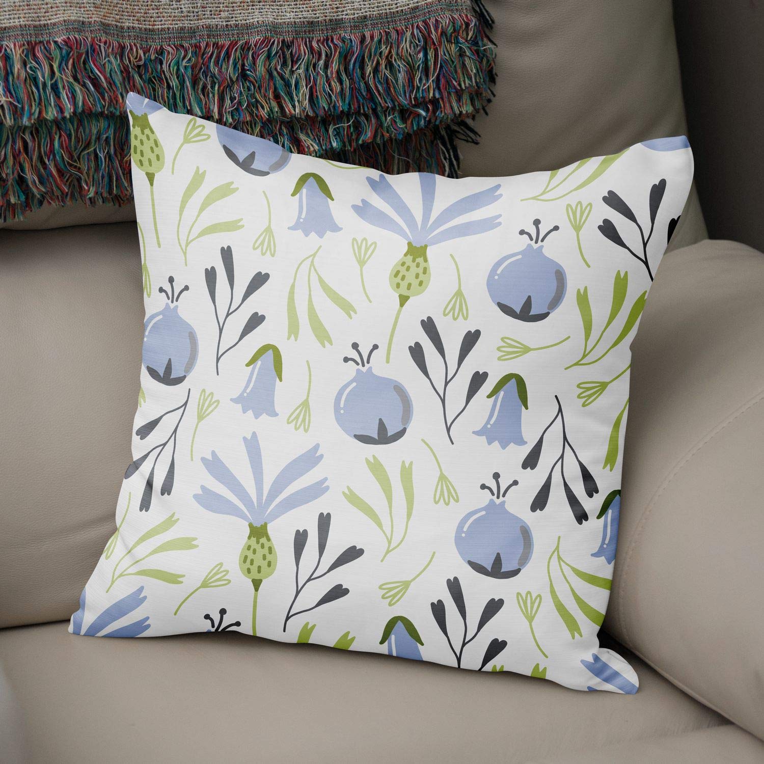 Bonamaison Decorative Cushion Cover Random Pattern, Throw Pillow Covers, Home Decorative Pillowcases for Livingroom, Sofa, Bedroom, Size:43X43 Cm - Designed and Manufactured in Turkey