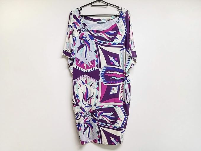 Amazon エミリオプッチ Emilio Pucci ワンピース レディース パープル アイボリー ライトブルー 中古 ワンピース チュニック 通販