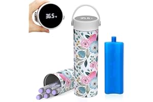 YOUSHARES Insulin Cooler Travel Case - 48H Verified Cooling with Temperature Display, TSA Approved Diabetic Medication Pen Vials Refrigerator with ℃/℉ Digital Temp Display, Portable for 1–7 Pens
