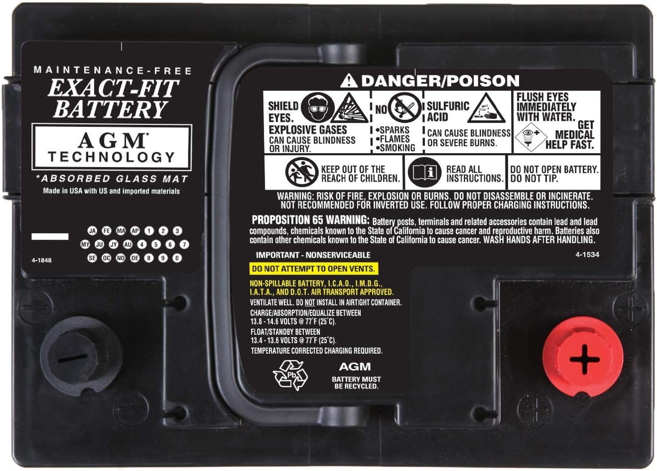 Delphi BU9047 MaxStart AGM Premium Automotive Battery, Group Size 47: Automotive