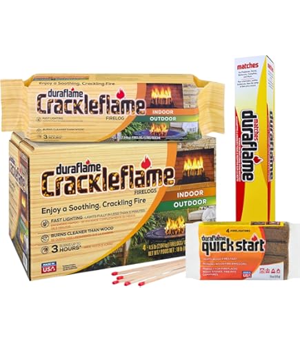 Accendifuoco Duraflame Quick Start, 40 Pezzi (4 Confezioni Da 10), A Lunga Combustione, Per Caminetti E Falò, Ecologici Con Segatura Riciclata