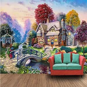 Papel tapiz personalizado para paredes 3D País Paisaje Pintura al óleo