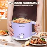Vocha 1.6L Electric Hot Pot with Keep Warm Dual Power 250W/600W Purple view 4