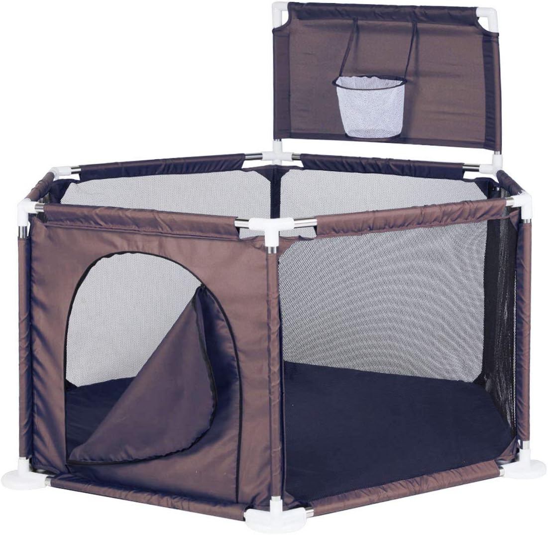 Baby Playyard Toy Tents Infant Playpens Safety Household Protective Fence Assembled House Play Yard Coffee