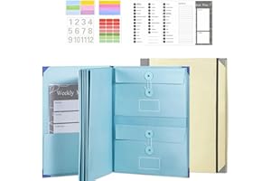 ROCKETMINT If I Die Binder - Veleron Life Organizer, Important Document Organizer, Expanding File Folder for Important Papers, Emergency Binder, Birth Certificates, Life Book Document Organizer (Blue)